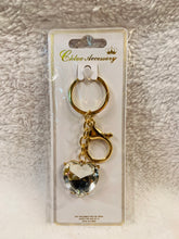 Load image into Gallery viewer, Small Heart Rhinestone Keyrings