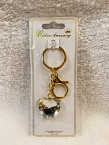 Small Heart Rhinestone Keyrings