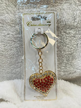 Load image into Gallery viewer, Heart Rhinestone Keyrings