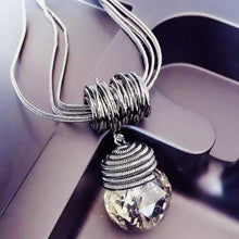 Load image into Gallery viewer, Crystal Drop Pendant Necklace