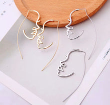 Load image into Gallery viewer, Silhouette Face Earrings