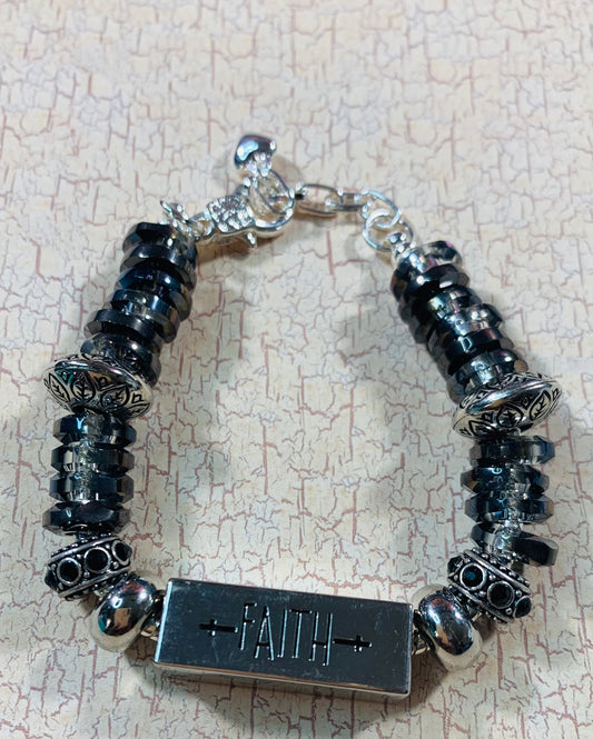 Silver “Faith” Bracelet