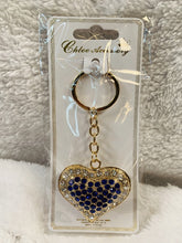 Load image into Gallery viewer, Heart Rhinestone Keyrings