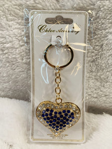 Heart Rhinestone Keyrings