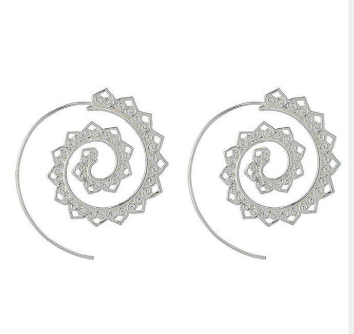 Spiral Round Earrings