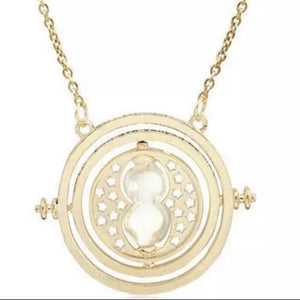 Rotating Hourglass Pendant Necklace