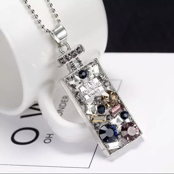 Perfume Bottle Pendant Necklace