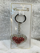 Load image into Gallery viewer, Heart Rhinestone Keyrings