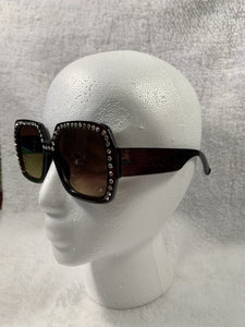 Rhinestone Square Sunglasses