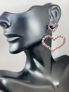 Rhinestone Heart Earrings