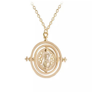 Rotating Hourglass Pendant Necklace