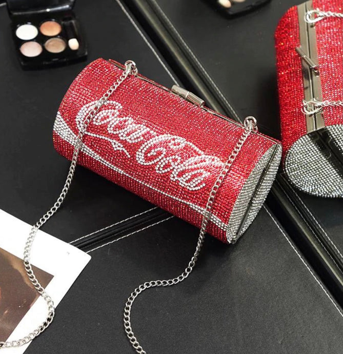 Rhinestone Coca Cola Clutch Bag