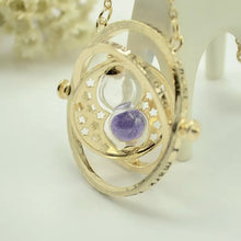 Load image into Gallery viewer, Rotating Hourglass Pendant Necklace