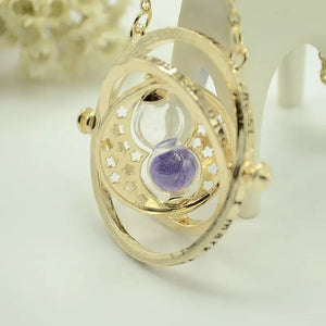 Rotating Hourglass Pendant Necklace