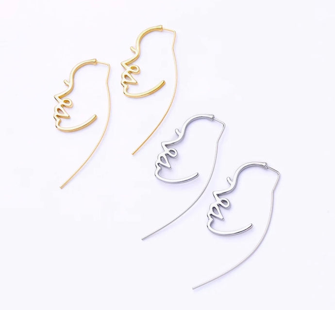 Silhouette Face Earrings