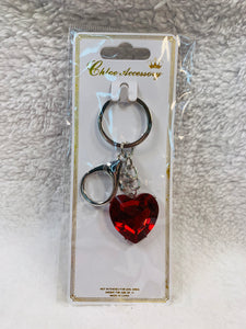 Small Heart Rhinestone Keyrings