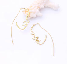 Load image into Gallery viewer, Silhouette Face Earrings