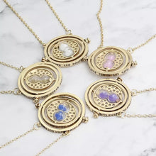 Load image into Gallery viewer, Rotating Hourglass Pendant Necklace