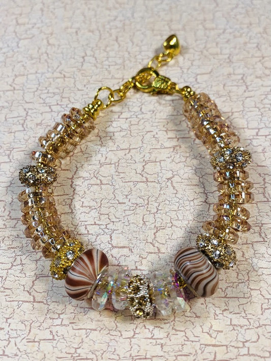 Chocolate Swirl Gold Bracelet