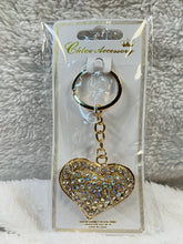 Load image into Gallery viewer, Heart Rhinestone Keyrings