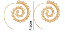 Load image into Gallery viewer, Spiral Round Earrings