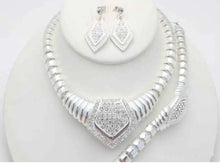 Load image into Gallery viewer, Rhinestone Pave Necklace Set