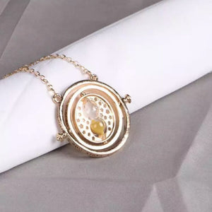 Rotating Hourglass Pendant Necklace