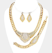 Load image into Gallery viewer, Rhinestone Pave Necklace Set