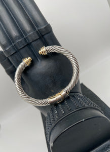 Silver Open Cable Bracelet