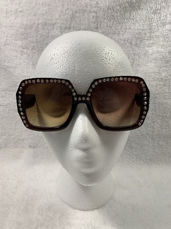 Rhinestone Square Sunglasses