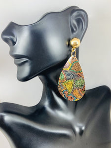 Metallic Teardrop Earrings