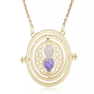 Rotating Hourglass Pendant Necklace