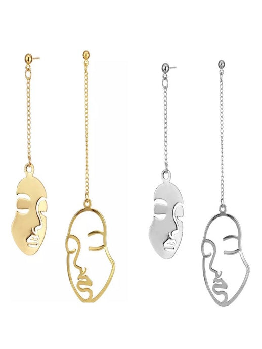 Dangling Face Earrings