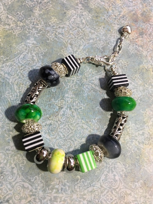 Black Strip European Bracelet