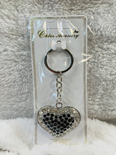 Load image into Gallery viewer, Heart Rhinestone Keyrings