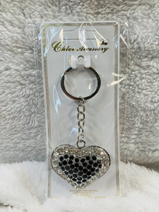 Heart Rhinestone Keyrings