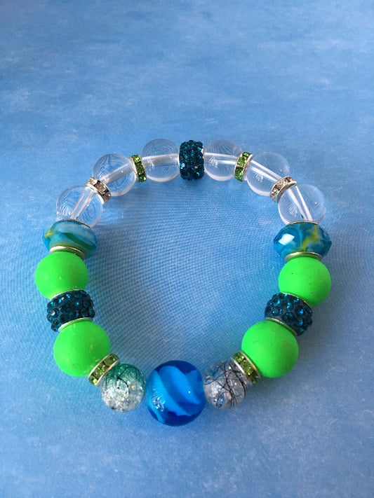 Ocean Green Stretch Bracelet