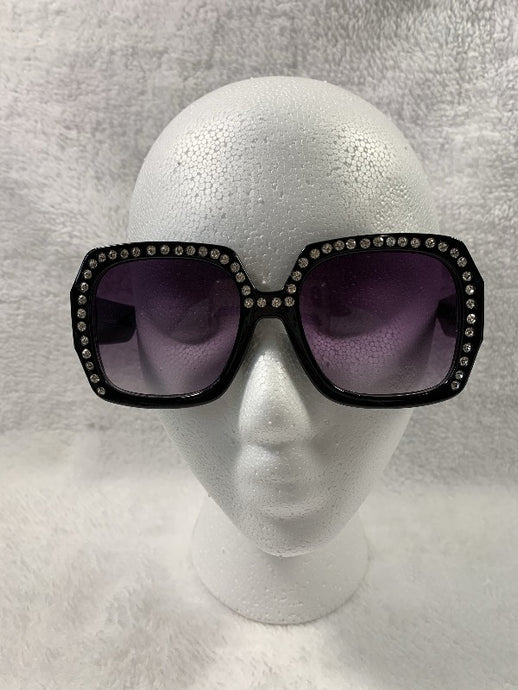 Rhinestone Square Sunglasses