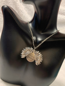 Sunflower Locket Necklace