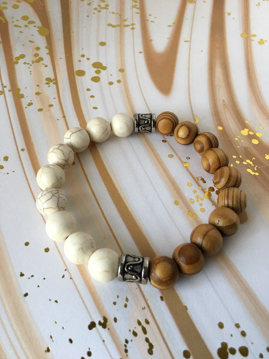 WOOD IVORY BRACELET