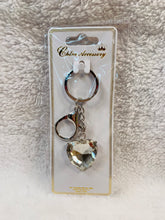 Load image into Gallery viewer, Small Heart Rhinestone Keyrings