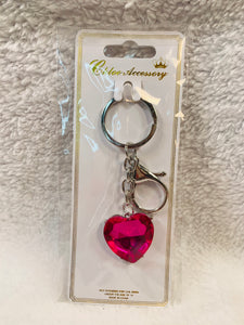 Small Heart Rhinestone Keyrings