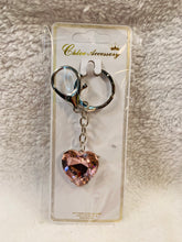 Load image into Gallery viewer, Small Heart Rhinestone Keyrings