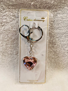 Small Heart Rhinestone Keyrings