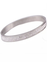 Load image into Gallery viewer, Frost Cuff Silver Bangle