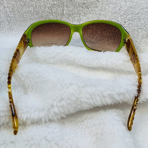 Leopard Lime Green Sunglasses